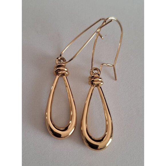 Robert Lee Morris Jewelry - Robert Lee Morris Soho Gold-tone Teardrop Earrings – Sculptural Drop Design